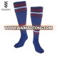 Custom design striped long towel football man's socks for football club